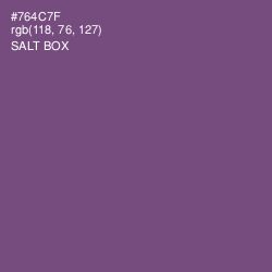 #764C7F - Salt Box Color Image